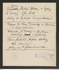 k.k. naturhistorisches Hofmuseum, Intendanzakten 1885-1896 (Hauer), Aktenzahl Z.14/1891, Seite 1